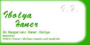 ibolya haner business card